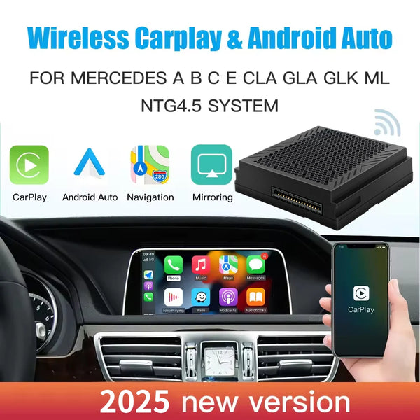Boîtier CarPlay sans fil Mercedes — Classes A B C E CLA GLA ML Sprinter NTG 4.5