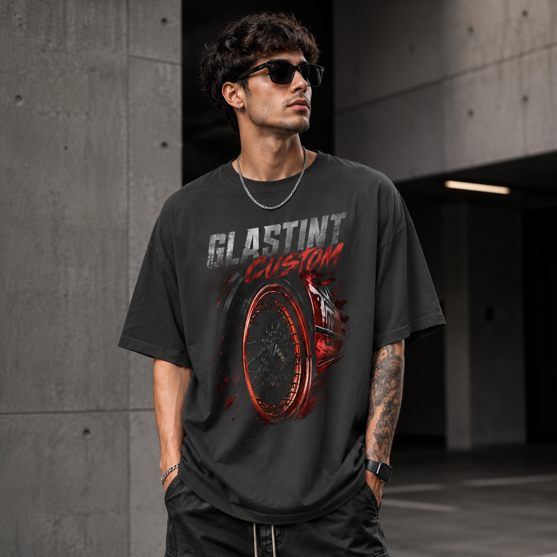T-shirt Oversized Délavé — Coton épais 240g