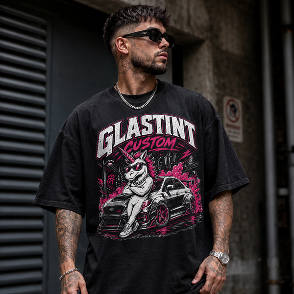 T-shirt Glastint Custom Unicorn — Édition Oversized 240g