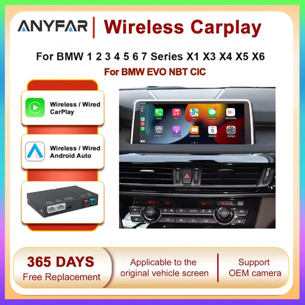 Boîtier CarPlay sans fil BMW EVO/NBT/CIC — Séries 1 à 7, X3-X6, MINI