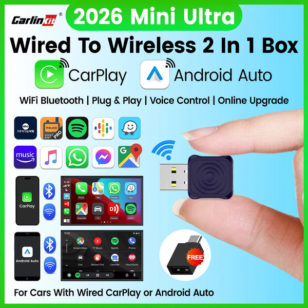 CarPlay sans fil Essentiel — Adaptateur Mini Ultra + Pose Compiègne